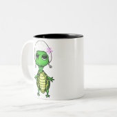 Schwimmschildkröte Zweifarbige Tasse (Vorderseite Links)