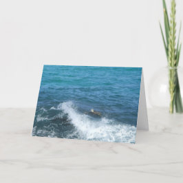 Schwimmschildkrötengrüßkarte (Ermutigung) Karte