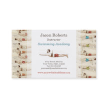 Schwimmschule Lehrer Vintag Französisch