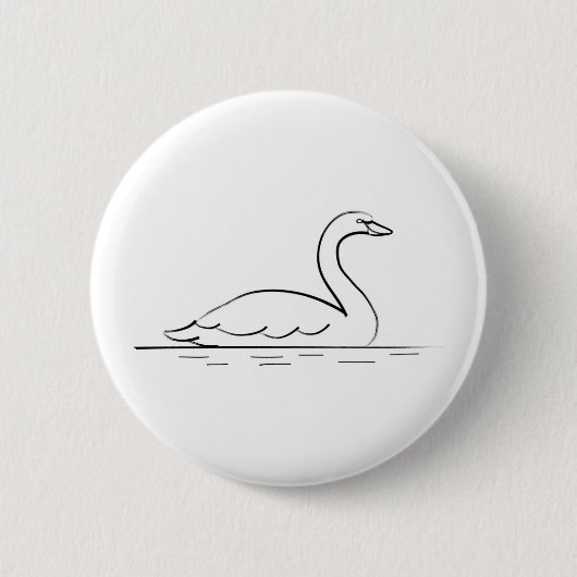 Schwimmschwan Button (Vorderseite)