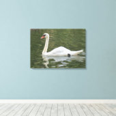 Schwimmschwan Leinwanddruck (Insitu (Holzboden))