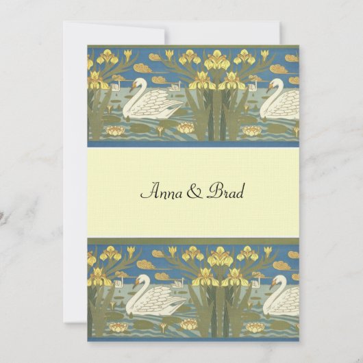 Schwimmschwäne Einladung (Rückseite)