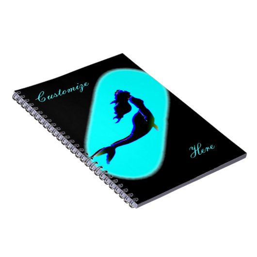 SchwimmschwarzMeerjungfrau Notizblock (Rechte Seite)