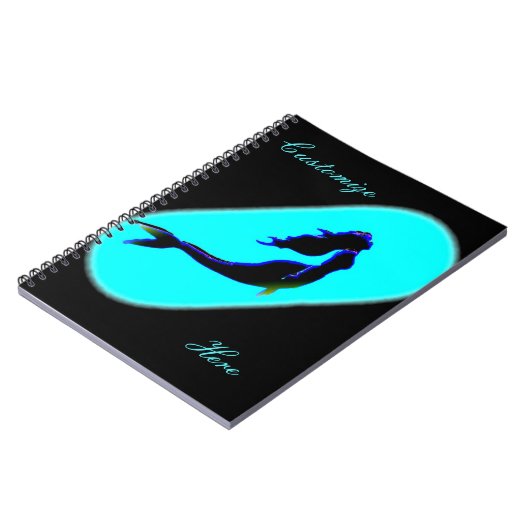 SchwimmschwarzMeerjungfrau Notizblock (Linke Seite)