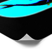 SchwimmschwarzMeerjungfrau Poster (Ecke)