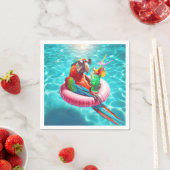 Schwimmsittich im Pool Serviette (Beispiel)