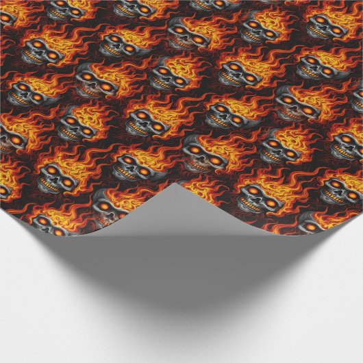 Schwimmskull Design gotische Tätowierung Rock and Geschenkpapier (Ecke)