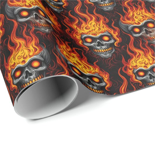 Schwimmskull Design gotische Tätowierung Rock and Geschenkpapier (Rolleneckpunkt)