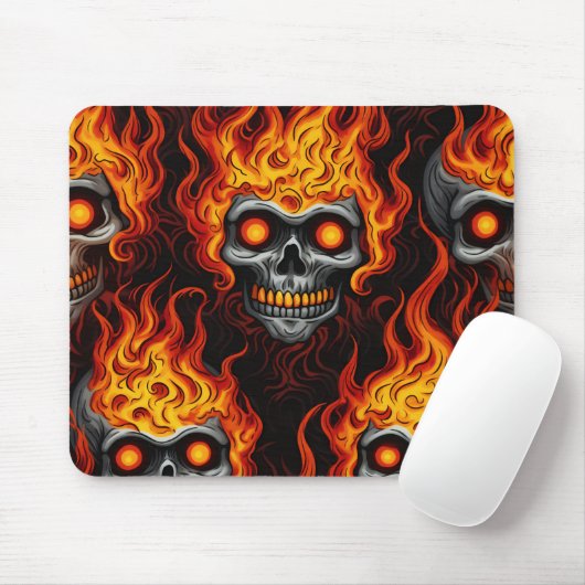 Schwimmskull Design gotische Tätowierung Rock and  Mousepad (Mit Mouse)