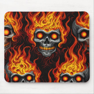 Schwimmskull Design gotische Tätowierung Rock and Mousepad