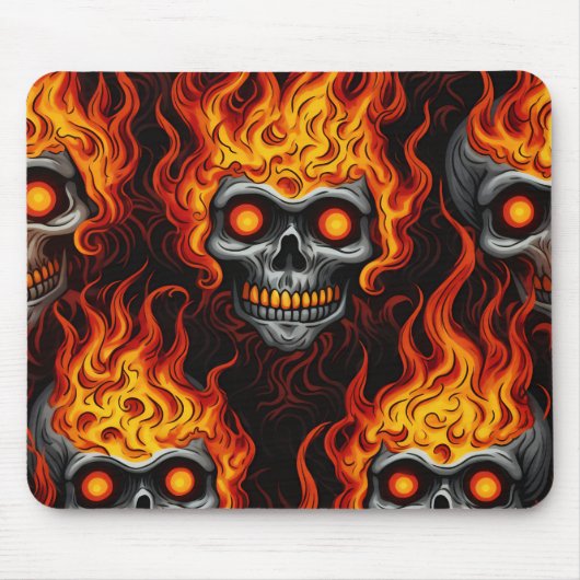Schwimmskull Design gotische Tätowierung Rock and Mousepad (Vorne)
