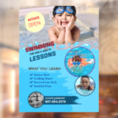 Schwimmstunden Fensterheber Fensteraufkleber (Blatt 2)