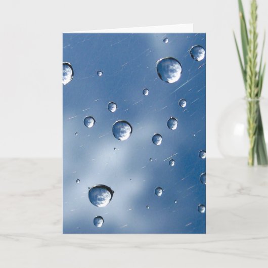 Schwimmtauben tropfen Wolken und Gedichte Karte (Vorderseite)