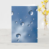 Schwimmtauben tropfen Wolken und Gedichte Karte (Gelbe Blume)