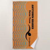 Schwimmteam der Schwimmer-und Wasser-Wellen-| Strandtuch (Vorderseite)