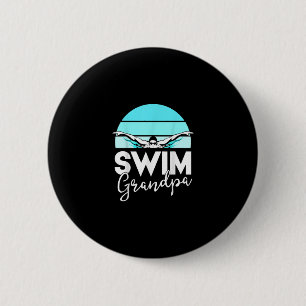 Schwimmteam Grandpa Papa Schwimmbad Meet Schwimmer Button
