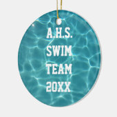 Schwimmteam Keramik Ornament (Links)