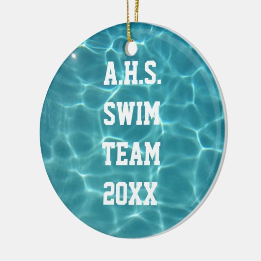 Schwimmteam Keramik Ornament (Links)