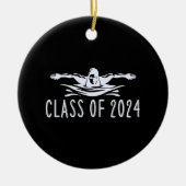 Schwimmteam-Klasse 2024 Schwimmer Keramik Ornament (Vorne)