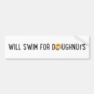 Schwimmteam, lustige Donuts, Schwimmer Autoaufkleber