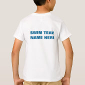 Schwimmteam, Personalisiertes Schwimmgeschenk T-Shirt (Rückseite)