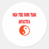 Schwimmteam Runder Aufkleber (Vorderseite)