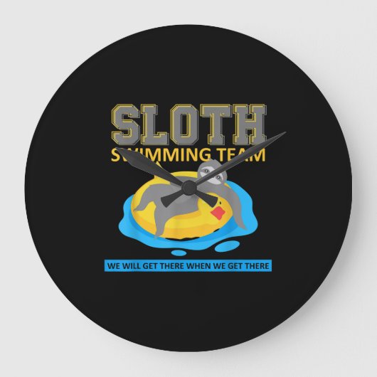 Schwimmteam Swim Team Funny Gift Große Wanduhr (Vorderseite)