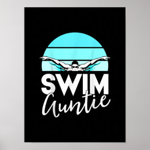 Schwimmteam Tante Tantchen Neffe Schwimmen Schwimm Poster