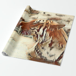 Schwimmtiger Geschenkpapier