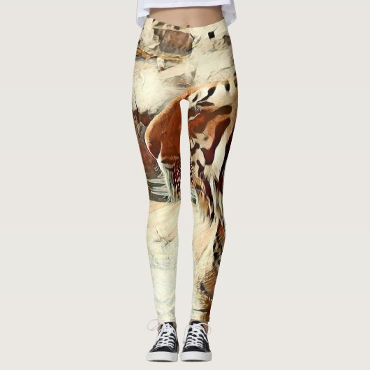 Schwimmtiger Leggings (Vorderseite)
