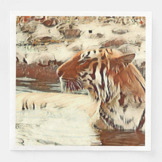Schwimmtiger Serviette