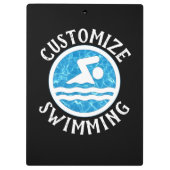 Schwimmtrainer - Name und Farbe des Teams Klemmbrett (Rückseite)