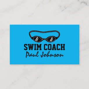 Schwimmtrainer Schwimmbrille Logo Visitenkartenvor Visitenkarte
