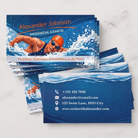Schwimmtrainer Visitenkarte