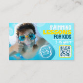 Schwimmunterricht für Kinder, Schwimmlehrer Visitenkarte (Vorderseite)