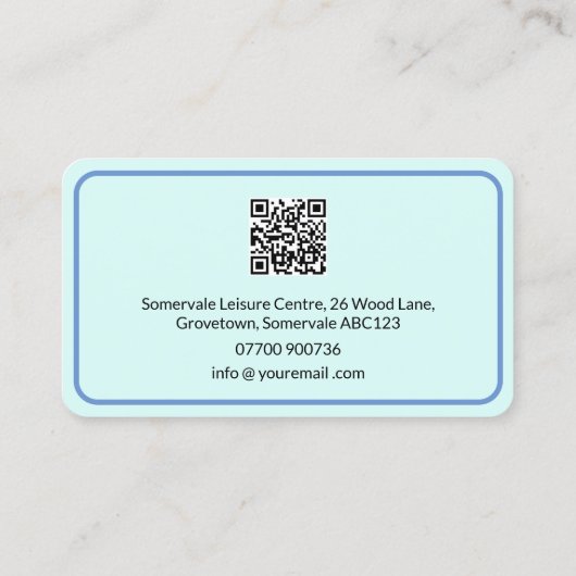 Schwimmunterricht Lehrer Lehrer Schwimmlehrer Trai Visitenkarte (Rückseite)