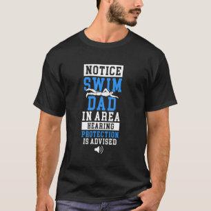 Schwimmvater eines Schwimmer-Vaters Lustiger Schwi T-Shirt