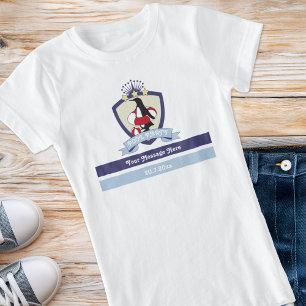 Schwimmverein-Wappen Süßer Pinguin Kinder-Poolpart T-Shirt