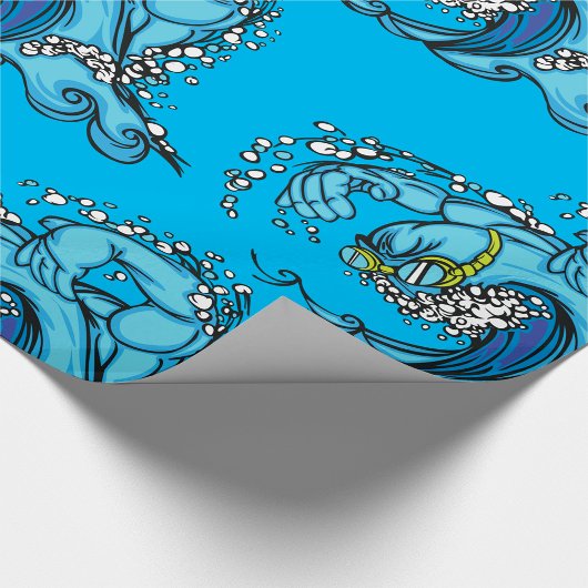 Schwimmwelle Geschenkpapier