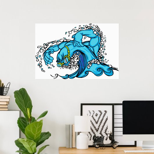 Schwimmwelle Poster