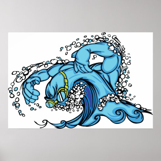 Schwimmwelle Poster (Vorne)