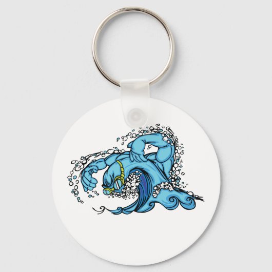 Schwimmwelle Schlüsselanhänger (Vorderseite)