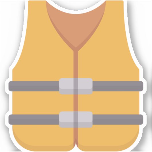 Schwimmweste Aufkleber (Vorderseite)