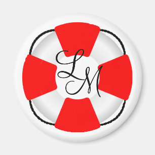 Schwimmweste-Monogramm Magnet