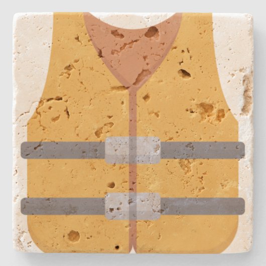 Schwimmweste Steinuntersetzer (Vorderseite)