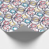 Schwindel-Doodle-Kreise auf weiß Geschenkpapier (Ecke)
