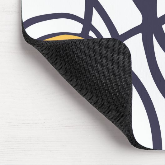 Schwindel-Doodle-Kreise auf weiß Mousepad (Ecke)