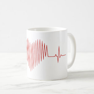 Schwindel Herzschlag Minimalistisches EKG-Design Kaffeetasse