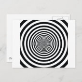 Schwindel-Täuschung Schwarzweißkreis Art vo1 Postkarte (Vorne/Hinten)