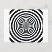 Schwindel-Täuschung Schwarzweißkreis Art vo1 Postkarte (Vorderseite)